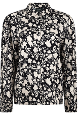 Another-Label Another-Label, Jayla Shirt l/s, black flower, XS