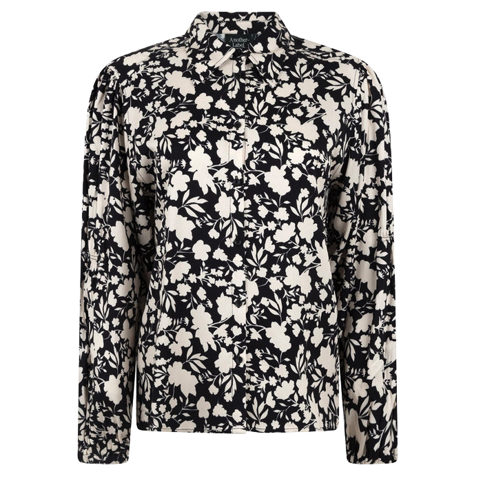 Another-Label Another-Label, Jayla Shirt l/s, black flower, XS