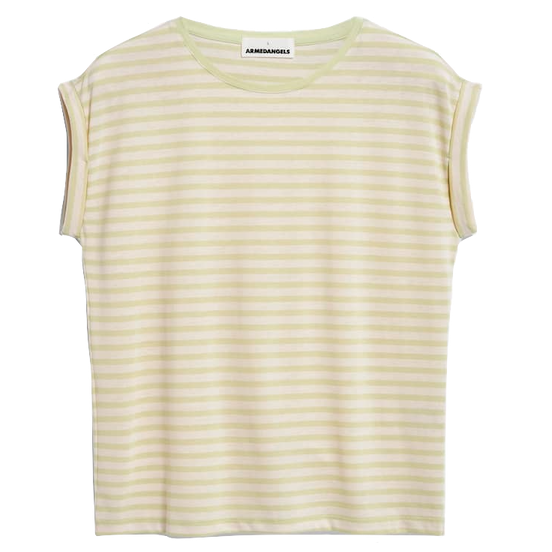 Armedangels Armedangels, Jilaana Stripes, pastel green oatmilk, S