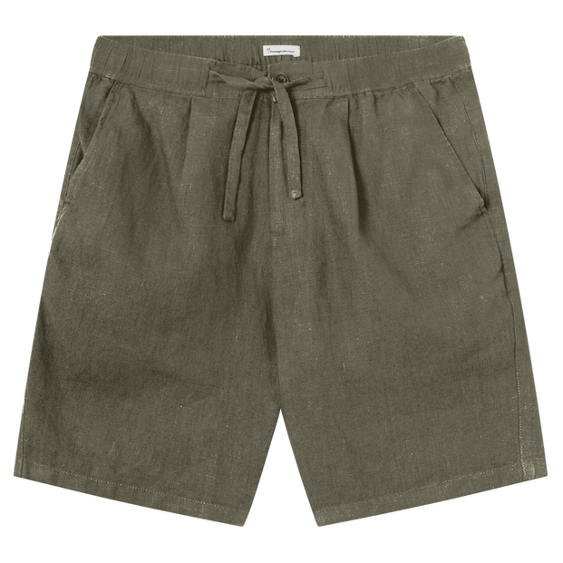 KnowledgeCotton Apparel KnowledgeCotton, Fig Loose Shorts, burned olive, XL