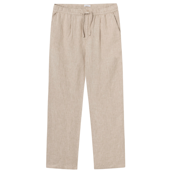 KnowledgeCotton Apparel KnowledgeCotton, FIG Loose Linen Pants, light feather grey, XL