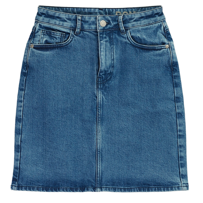 KnowledgeCotton Apparel KnowledgeCotton, Romy Denim Skirt, light blue, 40 (L)