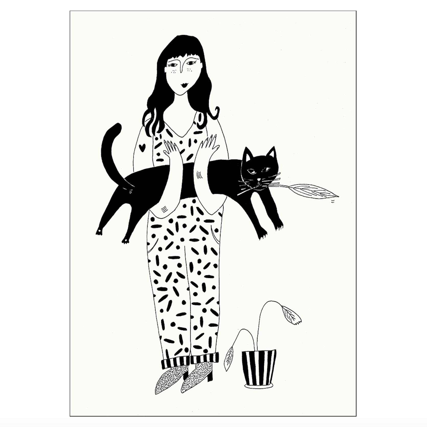 helen b helen b, Postkarte, black cat