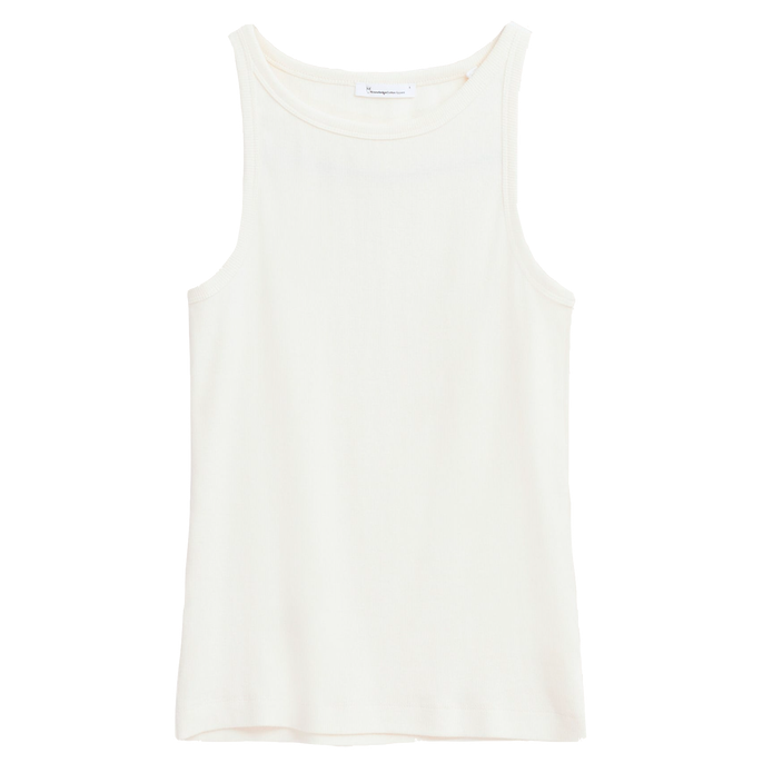 KnowledgeCotton Apparel KnowledgeCotton, Racer Rib Top, star white, XS