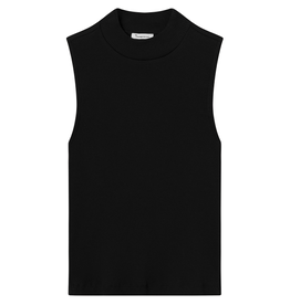 KnowledgeCotton Apparel KnowledgeCotton, High Neck Rib Top, black jet, M