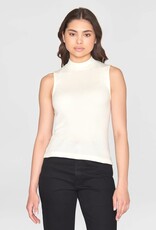 KnowledgeCotton Apparel KnowledgeCotton, High Neck Rib Top, star white, M