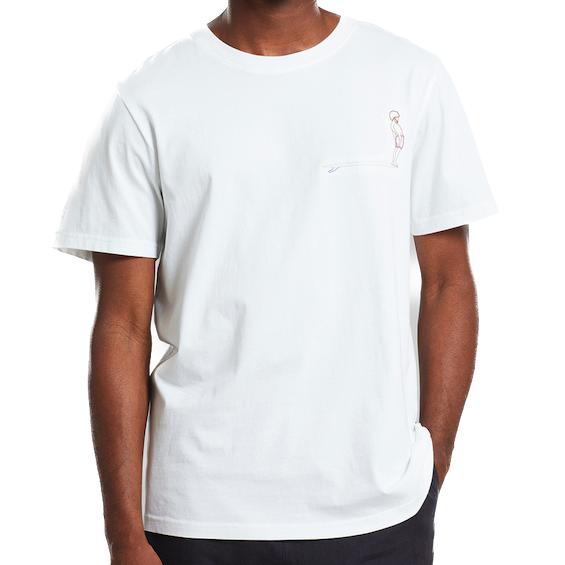 Dedicated Dedicated, Stockholm Hang Ten, white, XL