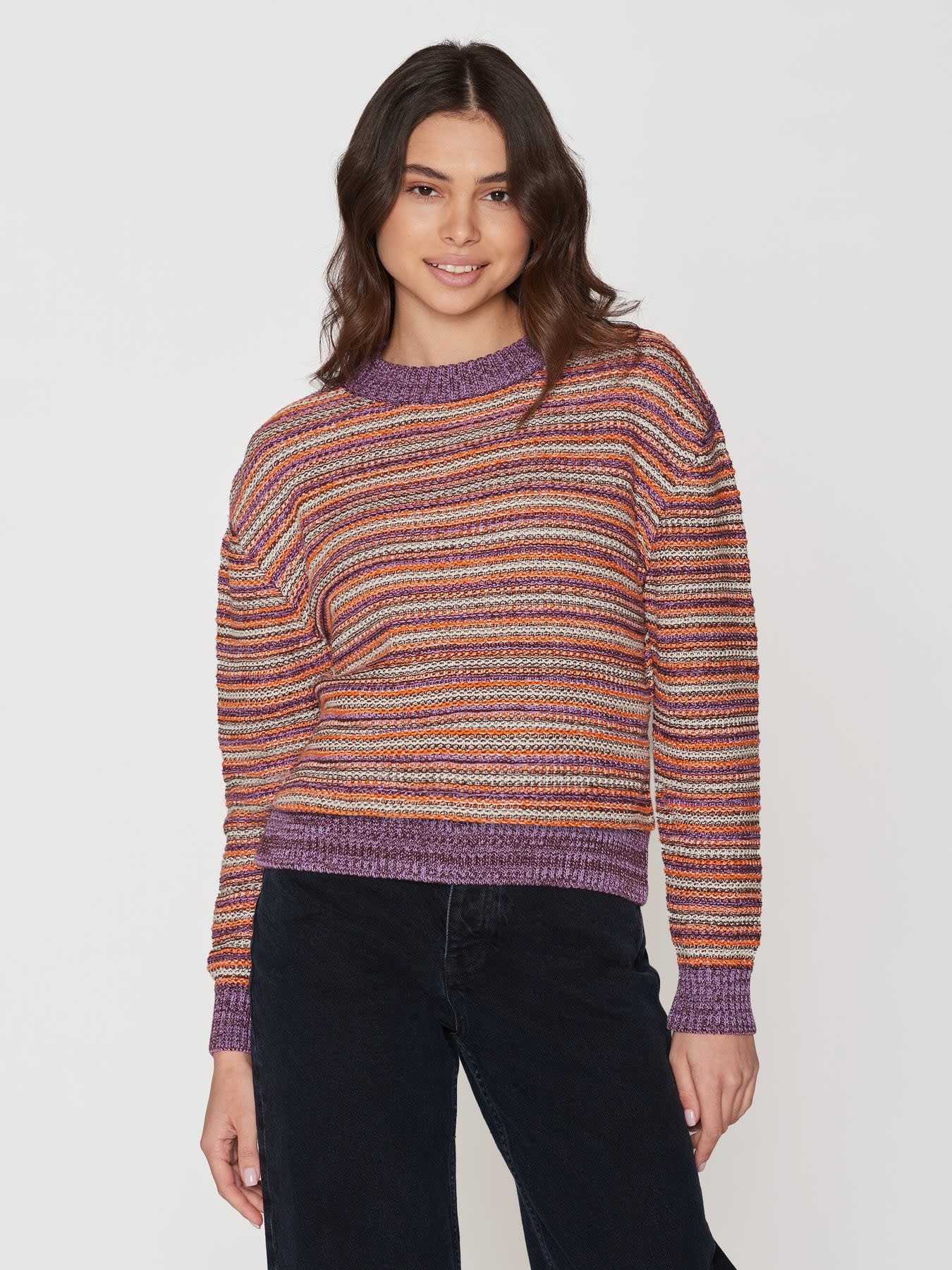 KnowledgeCotton Apparel KnowledgeCotton, Knitted Crew Neck, multicolor, M
