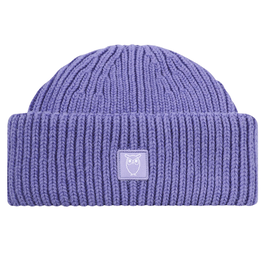 KnowledgeCotton Apparel KnowledgeCotton,  Wool Rib low Beanie, violet tulip