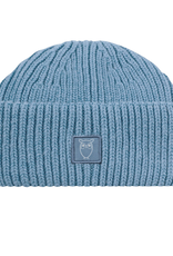 KnowledgeCotton Apparel KnowledgeCotton,  Wool Rib low Beanie, dusty blue mel