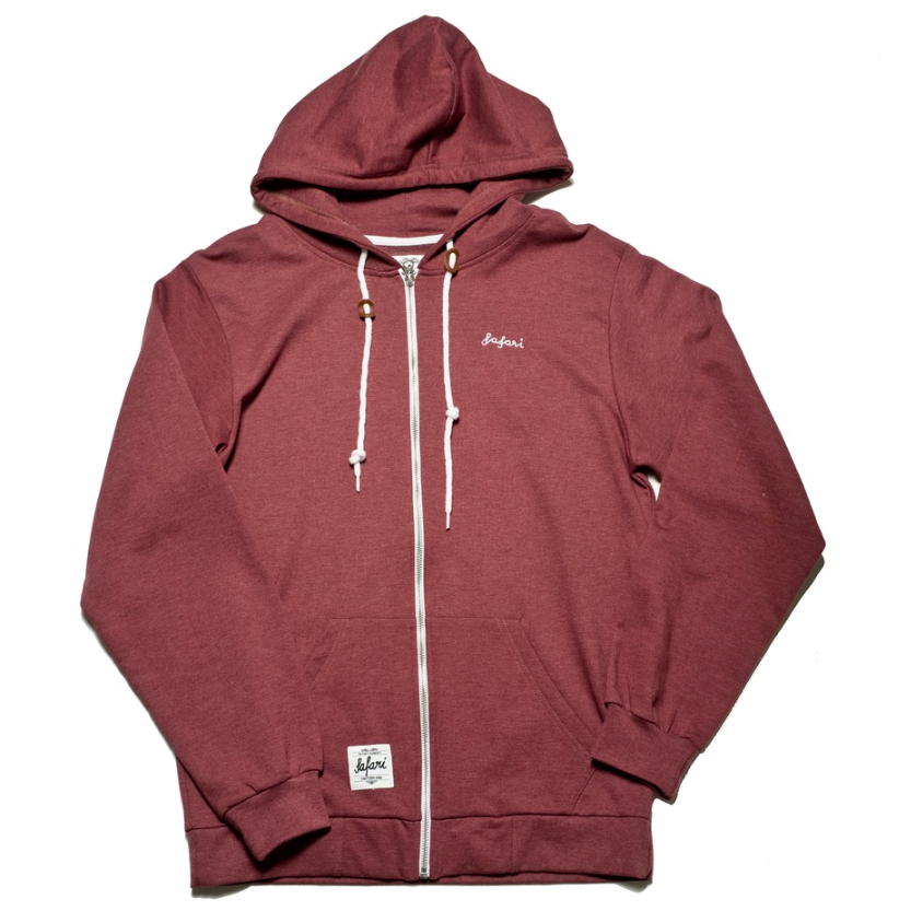 Safari Safari, Twine II Zip-Hoody, Burgundy, M