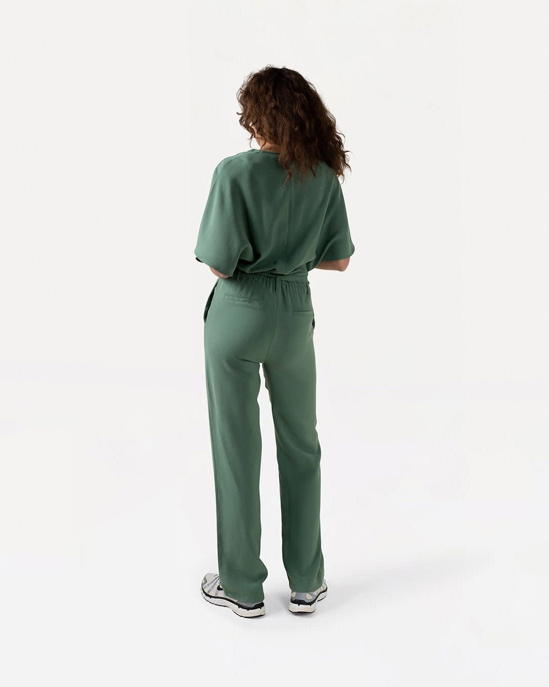 Another-Label Another-Label, Nena jumpsuit s/s, duck green, L