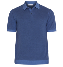 KnowledgeCotton Apparel KnowledgeCotton, Two Tone Polo, moonlight blue, L