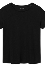 KnowledgeCotton Apparel KnowledgeCotton, Reg Linen T-Shirt, jet black, L