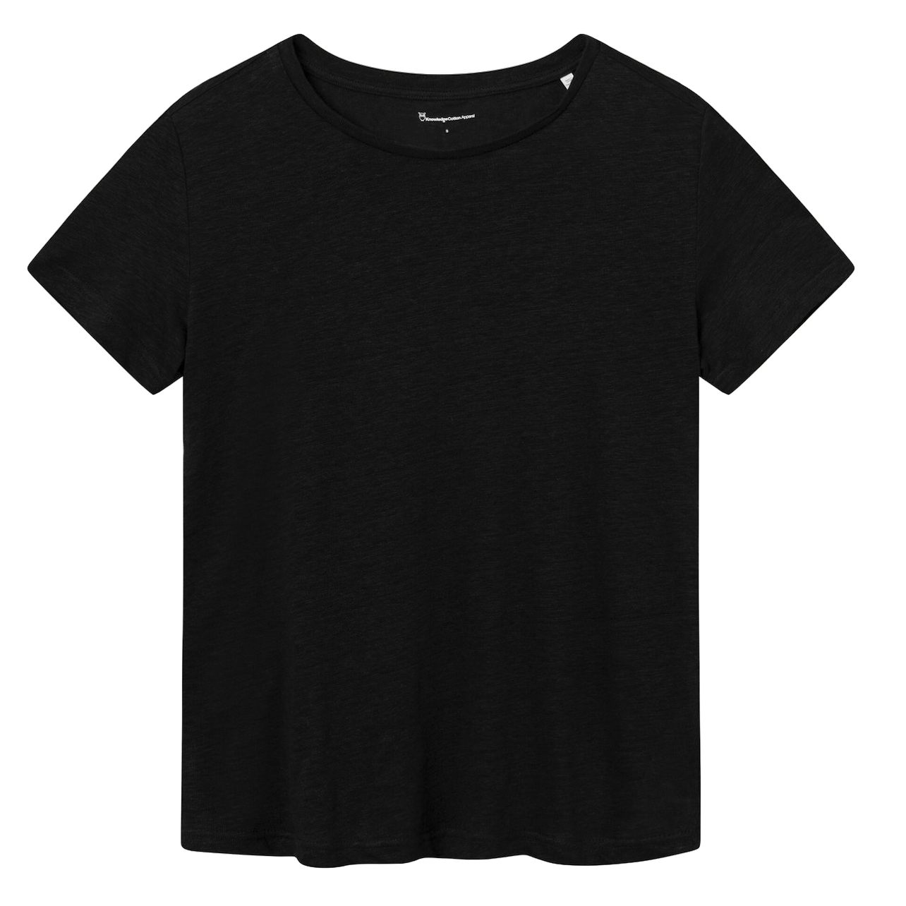 KnowledgeCotton Apparel KnowledgeCotton, Reg Linen T-Shirt, jet black, M