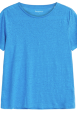 KnowledgeCotton Apparel KnowledgeCotton, Reg Linen T-Shirt, malibu blue, S