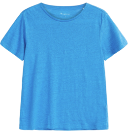 KnowledgeCotton Apparel KnowledgeCotton, Reg Linen T-Shirt, malibu blue, S