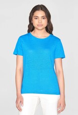 KnowledgeCotton Apparel KnowledgeCotton, Reg Linen T-Shirt, malibu blue, S