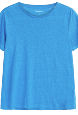 KnowledgeCotton Apparel KnowledgeCotton, Reg Linen T-Shirt, malibu blue, M