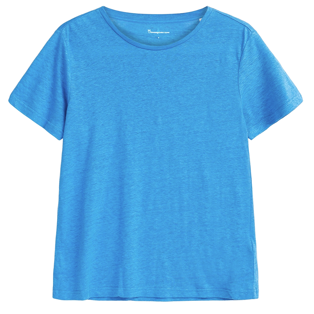 KnowledgeCotton Apparel KnowledgeCotton, Reg Linen T-Shirt, malibu blue, M