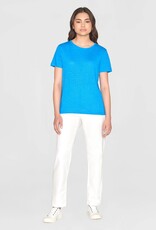 KnowledgeCotton Apparel KnowledgeCotton, Reg Linen T-Shirt, malibu blue, M