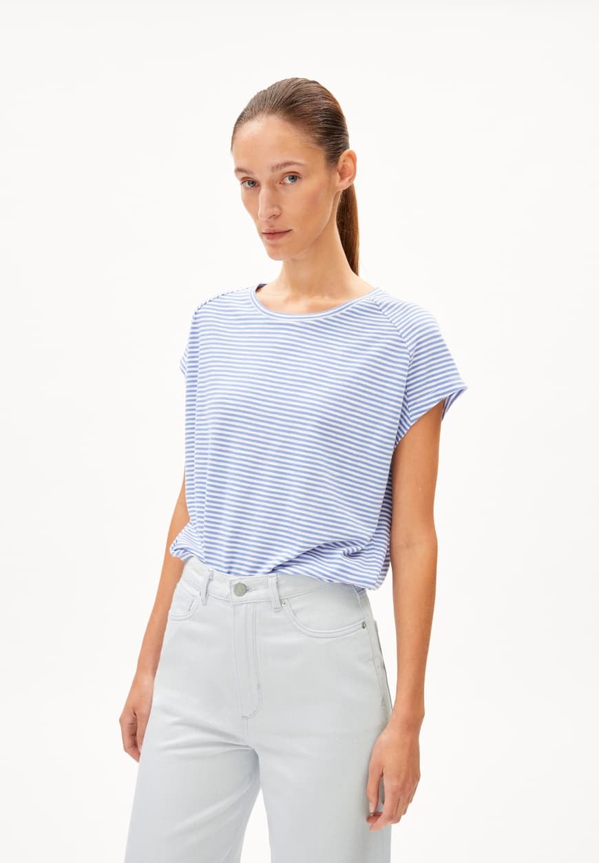 Armedangels Armedangels, Oneliaa Stripes, blue bloom-oatmilk, L