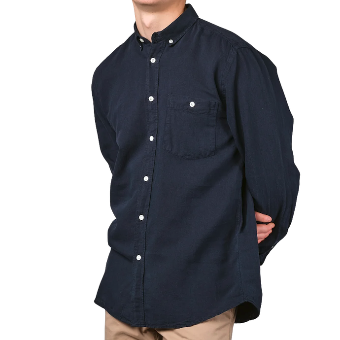 Klitmøller Klitmøller, Benjamin Linen Shirt, navy, M