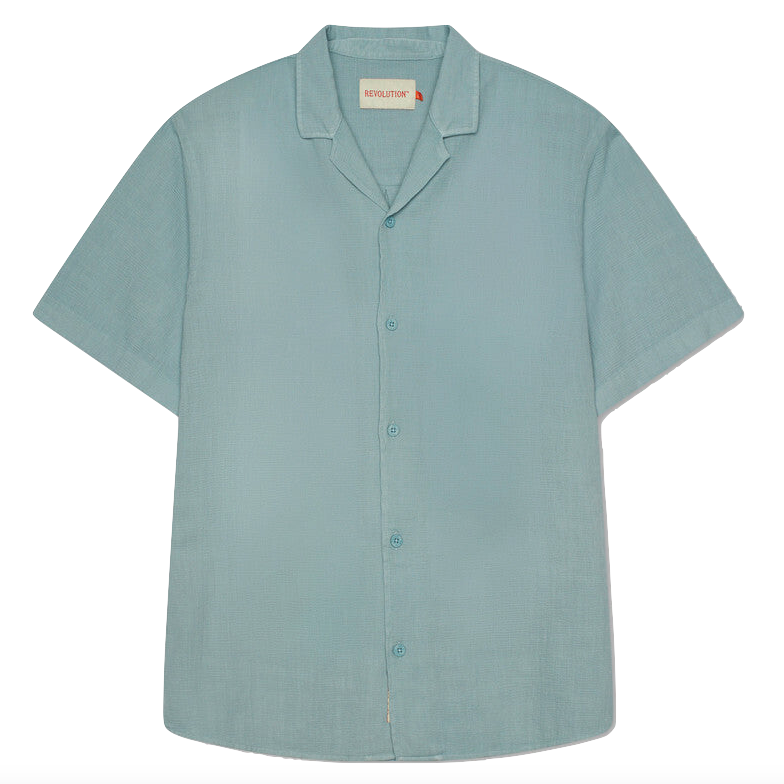 RVLT RVLT, 3927 Short-Sleeved Cuban Shirt, lightblue, XL