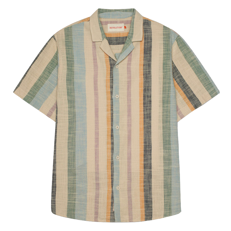 RVLT RVLT, 3918 Short-Sleeved Cuban Shirt, dustgreen, S