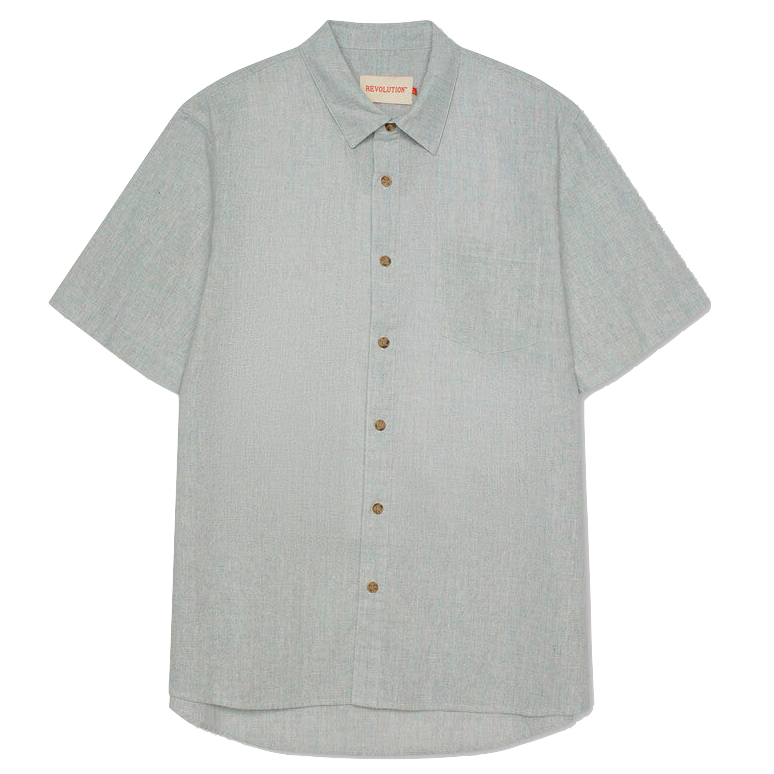 RVLT RVLT, 3103 Short-Sleeved Loose Shirt, blue, S