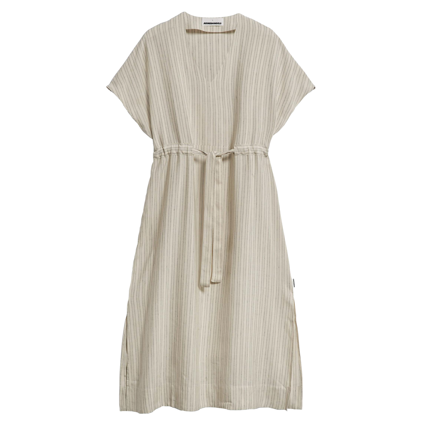 Armedangels Armedangels, Maahaliana Lino Stripes, oatmilk-light matcha, L