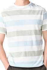 Klitmøller Klitmøller, George Tee, light blue/sage stripes, XL