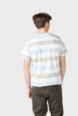 Klitmøller Klitmøller, George Tee, light blue/sage stripes, S