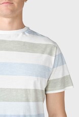 Klitmøller Klitmøller, George Tee, light blue/sage stripes, S