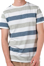 Klitmøller Klitmøller, George Tee, sky blue/sage stripes, L