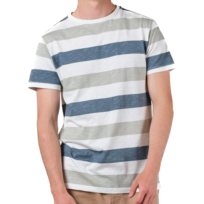 Klitmøller Klitmøller, George Tee, sky blue/sage stripes, S