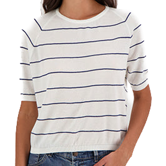 Les Racines du Ciel Les Racines du Ciel, Stripes Sweater, white indigo, M