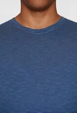 KnowledgeCotton Apparel KnowledgeCotton, Striped Slub Tee, blue stripe, XL