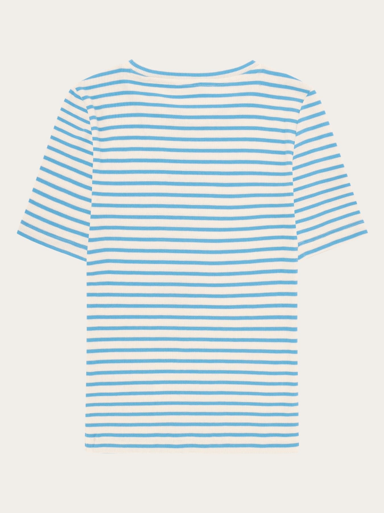 KnowledgeCotton Apparel KnowledgeCotton, Rib T-Shirt, blue stripe, L