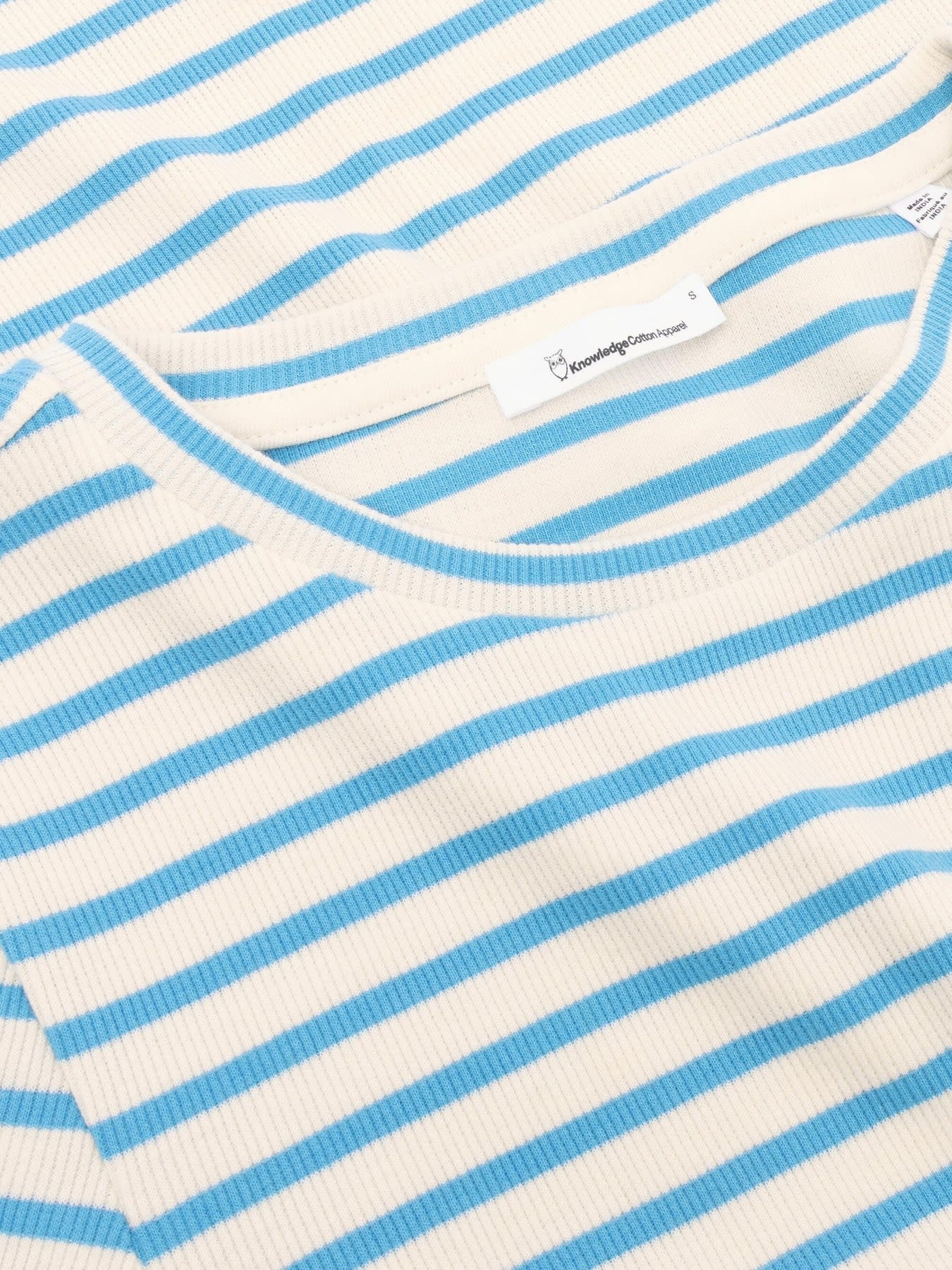 KnowledgeCotton Apparel KnowledgeCotton, Rib T-Shirt, blue stripe, L