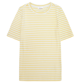 KnowledgeCotton Apparel KnowledgeCotton, Rib T-Shirt, yellow stripe, L