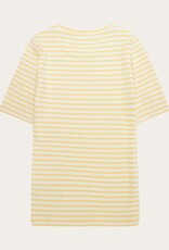 KnowledgeCotton Apparel KnowledgeCotton, Rib T-Shirt, yellow stripe, L