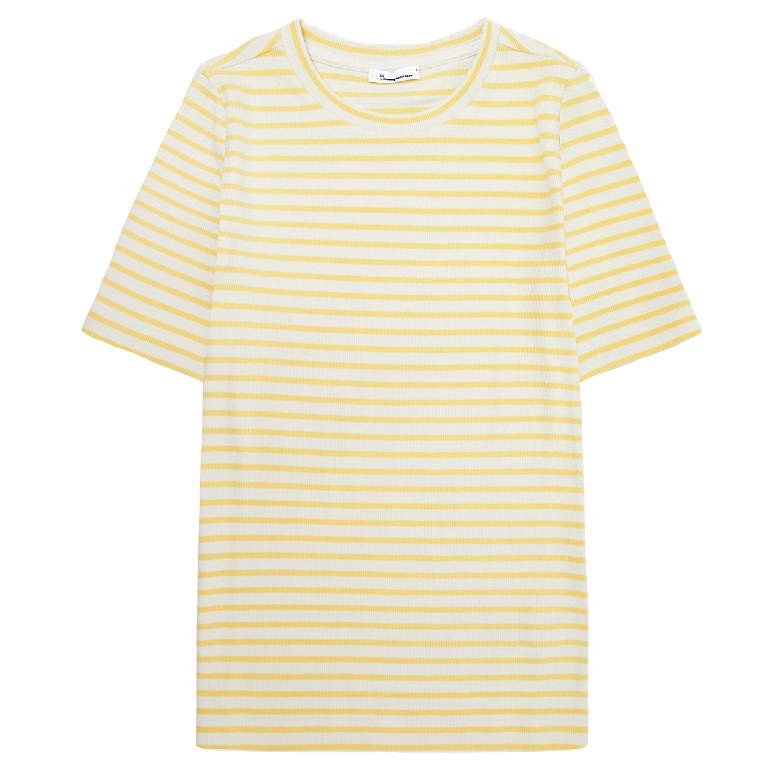 KnowledgeCotton Apparel KnowledgeCotton, Rib T-Shirt, yellow stripe, M