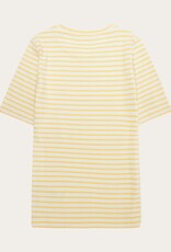 KnowledgeCotton Apparel KnowledgeCotton, Rib T-Shirt, yellow stripe, M