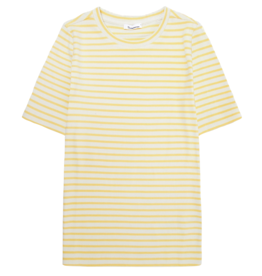 KnowledgeCotton Apparel KnowledgeCotton, Rib T-Shirt, yellow stripe, S