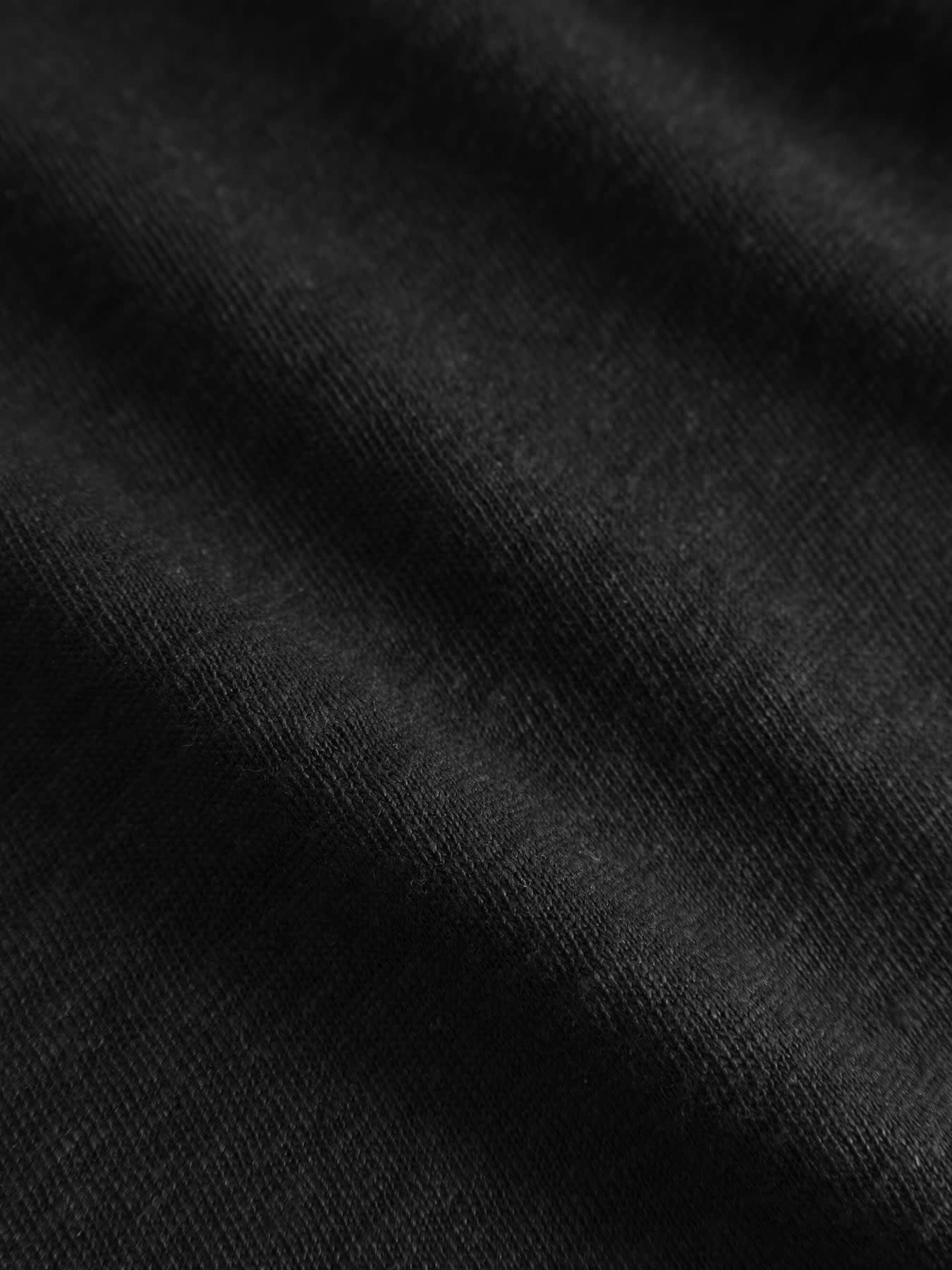 KnowledgeCotton Apparel KnowledgeCotton, Loose Fold Up Linen T-Shirt, black jet, L