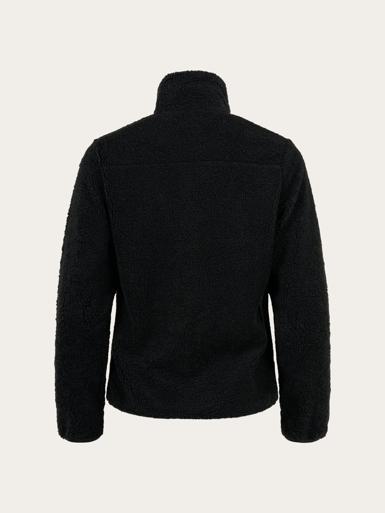 KnowledgeCotton Apparel KnowledgeCotton, Betony Teddy Zip Jacket, black jet, S