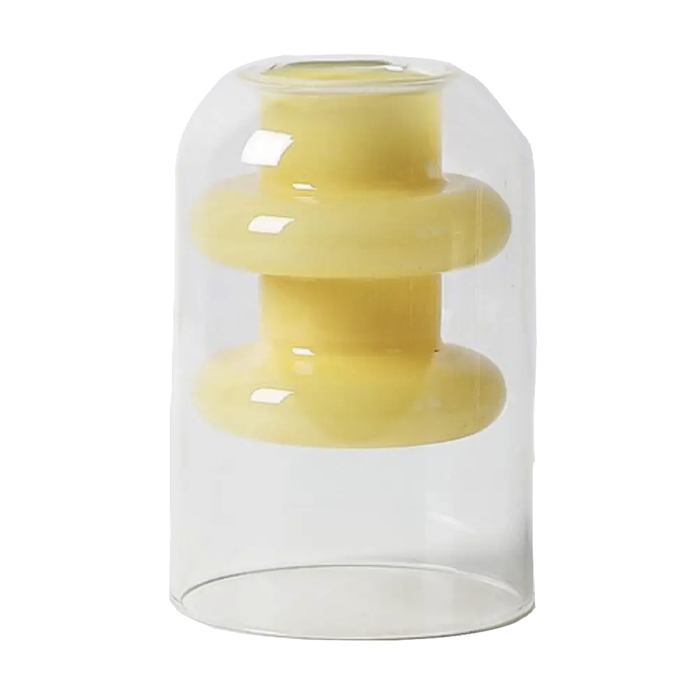 Ivore Group Ivore, Terrarium Glass Vase, yellow