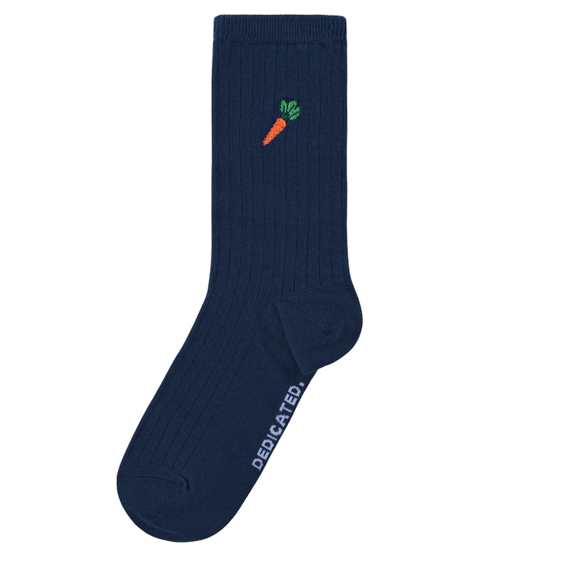 Dedicated Dedicated, Rib Socks Knivsta Carrot, blue, 36-40