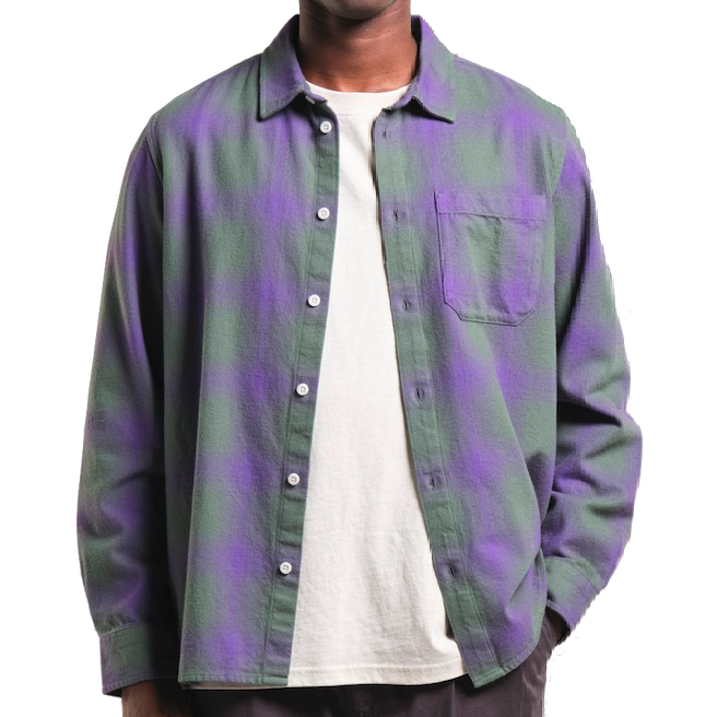 Dedicated Dedicated, Rute Flannel Shadow, check purple, XL